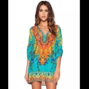 Bohemian tunic swim coverup dress